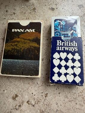 British Airways Playing Cards - Navy & White Box